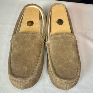 Goodfellow & Co Men's Brown Suede Loafer-Style Slippers